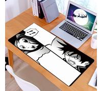 KDWJS Alfombrilla para ratón Speed Gaming XXL 90x40 cm - Base para Mesa - Mejora la precisión y la Velocidad - Resistente - Típica Tira de cómic Japonesa con Pelea Entre un Chico y una Chica.