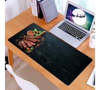 KDWJS Alfombrilla para ratón Speed Gaming XXL 90x40 cm - Base para Mesa - Mejora la precisión y la Velocidad - Resistente - Hermoso Filete Tomahawk y guarnición, Delicioso Plato de Tomahawk asado, fi