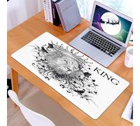 KDWJS Alfombrilla para ratón Speed Gaming XXL 90x40 cm - Base para Mesa - Mejora la precisión y la Velocidad - Resistente - Rey, reinado de la Jungla, símbolo del Bosque, Coraje, Safari, Animal, león