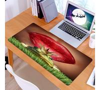 KDWJS Alfombrilla para ratón Speed Gaming XXL 90x40 cm - Base para Mesa - Mejora la precisión y la Velocidad - Resistente - Decoración Animal, Dama Encuentra a su príncipe Rana, Labios listos para be