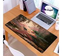 KDWJS Alfombrilla para ratón Speed Gaming XXL 90x40 cm - Base para Mesa - Mejora la precisión y la Velocidad - Resistente - Hada, niña con alas y Mariposas Composición Digital Gráfica por com