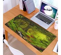 KDWJS Alfombrilla para ratón Speed Gaming XXL 90x40 cm - Base para Mesa - Mejora la precisión y la Velocidad - Resistente - Una Serena Escena selvática con sinuosos Caminos de Tierra, árboles Antiguo