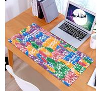 KDWJS Alfombrilla para ratón Speed Gaming XXL 90x40 cm - Base para Mesa - Mejora la precisión y la Velocidad - Resistente - Patrón Vectorial sin Costuras. Montones infinitos de fichas de Casino de co