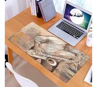 KDWJS Alfombrilla para ratón Speed Gaming XXL 90x40 cm - Base para Mesa - Mejora la precisión y la Velocidad - Resistente - Músico de Jazz Tocando un Solo de saxofón en la Calle sobre Fondo Grunge, i