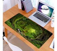 KDWJS Alfombrilla para ratón Speed Gaming XXL 90x40 cm - Base para Mesa - Mejora la precisión y la Velocidad - Resistente - Una Serena Escena selvática con sinuosos senderos de Tierra, árboles antigu