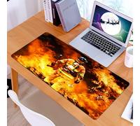 KDWJS Alfombrilla para ratón Speed Gaming XXL 90x40 cm - Base para Mesa - Mejora la precisión y la Velocidad - Resistente - En el Incendio un Bombero Busca posibles supervivientes