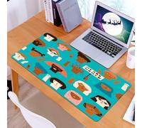 KDWJS Alfombrilla para ratón Speed Gaming XXL 90x40 cm - Base para Mesa - Mejora la precisión y la Velocidad - Resistente - Patrón sin Costuras con rostros Femeninos Diversos de Diferentes etnias. Pa