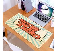 KDWJS Alfombrilla para ratón Speed Gaming XXL 90x40 cm - Base para Mesa - Mejora la precisión y la Velocidad - Resistente - Cita, Mensaje con Bocadillo de diálogo Estilo Pop Art. Todos Pueden ser hér