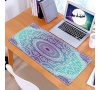 KDWJS Alfombrilla para ratón Speed Gaming XXL 90x40 cm - Base para Mesa - Mejora la precisión y la Velocidad - Resistente - Arte de Mandala, patrón Complejo de Color púrpura Suave y diseño Circular t