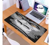 KDWJS Alfombrilla para ratón Speed Gaming XXL 90x40 cm - Base para Mesa - Mejora la precisión y la Velocidad - Resistente - Ilustración de diseño de Primer Plano de la Cara de un Gorila