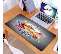 KDWJS Alfombrilla para ratón Speed Gaming XXL 90x40 cm - Base para Mesa - Mejora la precisión y la Velocidad - Resistente - Temática de Casino con Dados, Cartas y fichas de Colores sobre Fondo Oscuro