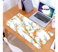 KDWJS Alfombrilla para ratón Speed Gaming XXL 90x40 cm - Base para Mesa - Mejora la precisión y la Velocidad - Resistente - Patrón con espino Amarillo Anaranjado. Espino Amarillo para una Vida Saluda