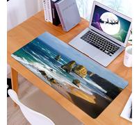 KDWJS Alfombrilla para ratón Speed Gaming XXL 90x40 cm - Base para Mesa - Mejora la precisión y la Velocidad - Resistente - Playa, imponentes Rocas y los Doce apóstoles en la magnífica Costa de Austr