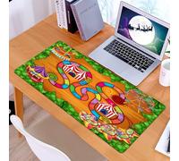 KDWJS Alfombrilla para ratón Speed Gaming XXL 90x40 cm - Base para Mesa - Mejora la precisión y la Velocidad - Resistente - Aventura con temática de Circo, recorriendo laberintos Coloridos a través d