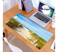 KDWJS Alfombrilla para ratón Speed Gaming XXL 90x40 cm - Base para Mesa - Mejora la precisión y la Velocidad - Resistente - Sendero Natural de South Beach, Miami, Florida