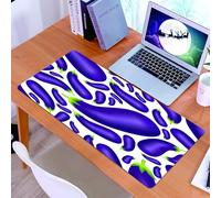 KDWJS Alfombrilla para ratón Speed Gaming XXL 90x40 cm - Base para Mesa - Mejora la precisión y la Velocidad - Resistente - Berenjena, Deliciosas berenjenas en representación Abstracta, Plato Fresco,