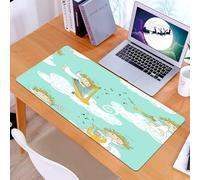 KDWJS Alfombrilla para ratón Speed Gaming XXL 90x40 cm - Base para Mesa - Mejora la precisión y la Velocidad - Resistente - Patrón sin Costuras de una Divertida Banda de ángeles de Dibujos Animados