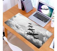 KDWJS Alfombrilla para ratón Speed Gaming XXL 90x40 cm - Base para Mesa - Mejora la precisión y la Velocidad - Resistente - Avión, Imagen Retro de los bombarderos Lancaster de Battle Royale