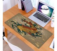 KDWJS Alfombrilla para ratón Speed Gaming XXL 90x40 cm - Base para Mesa - Mejora la precisión y la Velocidad - Resistente - Carpa koi Japonesa sobre Fondo Sucio
