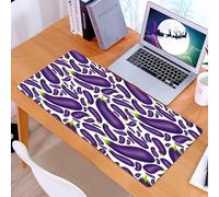 KDWJS Alfombrilla para ratón Speed Gaming XXL 90x40 cm - Base para Mesa - Mejora la precisión y la Velocidad - Resistente - Berenjena, Deliciosas berenjenas en representación Abstracta, Plato Fresco,