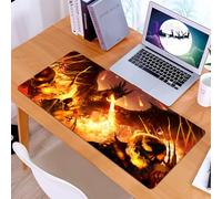 KDWJS Alfombrilla para ratón Speed Gaming XXL 90x40 cm - Base para Mesa - Mejora la precisión y la Velocidad - Resistente - Un furioso dragón Negro destruye al ejército de los no Muertos con un Alien