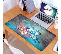 KDWJS Alfombrilla para ratón Speed Gaming XXL 90x40 cm - Base para Mesa - Mejora la precisión y la Velocidad - Resistente - Decoraciones de Mariposas, Hada con alas de Mariposa Renovación Renacimient