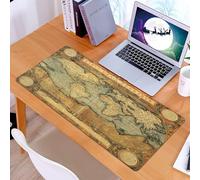 KDWJS Alfombrilla para ratón Speed Gaming XXL 90x40 cm - Base para Mesa - Mejora la precisión y la Velocidad - Resistente - Mapa del Mundo, Antigua Carta Antigua, reproducción Vintage de letreros, im