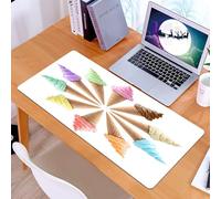 KDWJS Alfombrilla para ratón Speed Gaming XXL 90x40 cm - Base para Mesa - Mejora la precisión y la Velocidad - Resistente - Helados Mixtos aislados en Conos sobre Fondo Blanco