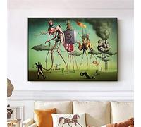 KDXAOBEI El sueño americano de Salvador Dalí Cuadros en lienzo para pared Reproducciones de obras de arte famosas Imágenes decorativas de pared 90x140 cm (35x55 pulgadas) Sin marco