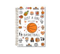 kdxpbpz Basketball Gifts for Girls Notebook Journal Just A Girl Who Loves Basketball Journaling Hardcover Spiral Notebook 5.5 X 8.3