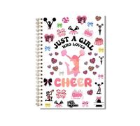 kdxpbpz Cheerleader Gifts Cheer Notebook Journal Cheerleading Gift Just A Girl Who Loves Cheer Journaling Hardcover Spiral Notebook 5.5 X 8.3