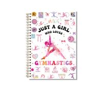 kdxpbpz Gymnastic Gifts for Girls Notebook Journal Just A Girl Who Loves Gymnastics Journaling Hardcover Spiral Notebook 5.5 X 8.3