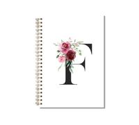 kdxpbpz Personalized Spiral Notebook Custom Gifts for Women Personalized Monogrammed Gift Cute Gifts for Teen Girls Initial Journaling Hardcover Notebook Journal 5.5 X 8.3 (F)