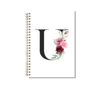 kdxpbpz Personalized Spiral Notebook Custom Gifts for Women Personalized Monogrammed Gift Cute Gifts for Teen Girls Initial Journaling Hardcover Notebook Journal 5.5 X 8.3 (U)