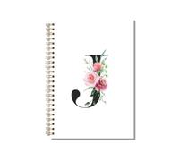 kdxpbpz Personalized Spiral Notebook Custom Gifts for Women Personalized Monogrammed Gift Cute Gifts for Teen Girls Initial Journaling Hardcover Notebook Journal 5.5 X 8.3 (J)