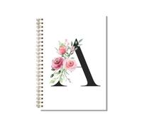 kdxpbpz Personalized Spiral Notebook Custom Gifts for Women Personalized Monogrammed Gift Cute Gifts for Teen Girls Initial Journaling Hardcover Notebook Journal 5.5 X 8.3 (A)