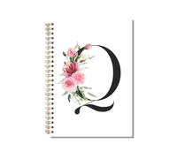 kdxpbpz Personalized Spiral Notebook Custom Gifts for Women Personalized Monogrammed Gift Cute Gifts for Teen Girls Initial Journaling Hardcover Notebook Journal 5.5 X 8.3 (Q)