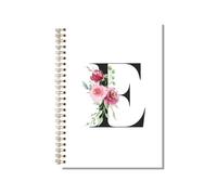 kdxpbpz Personalized Spiral Notebook Custom Gifts for Women Personalized Monogrammed Gift Cute Gifts for Teen Girls Initial Journaling Hardcover Notebook Journal 5.5 X 8.3 (E)