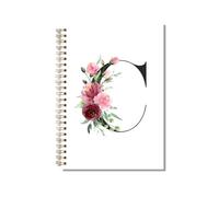 kdxpbpz Personalized Spiral Notebook Custom Gifts for Women Personalized Monogrammed Gift Cute Gifts for Teen Girls Initial Journaling Hardcover Notebook Journal 5.5 X 8.3 (C)