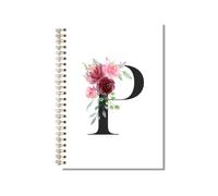 kdxpbpz Personalized Spiral Notebook Custom Gifts for Women Personalized Monogrammed Gift Cute Gifts for Teen Girls Initial Journaling Hardcover Notebook Journal 5.5 X 8.3 (P)