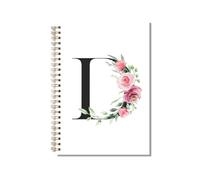 kdxpbpz Personalized Spiral Notebook Custom Gifts for Women Personalized Monogrammed Gift Cute Gifts for Teen Girls Initial Journaling Hardcover Notebook Journal 5.5 X 8.3 (D)