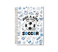 kdxpbpz Soccer Gifts for Girls Notebook Journal Football Lover Gift Just A Girl Who Loves Soccer Journaling Hardcover Spiral Notebook 5.5 X 8.3