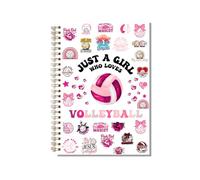 kdxpbpz Volleyball Gifts for Girls Notebook Journal Just A Girl Who Loves Volleyball Journaling Hardcover Spiral Notebook 5.5 X 8.3
