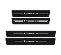 KDYUAN Coche Protector Umbral de Puerta para Peugeot 508 SW 2010-2014, Pegatina Estribos de Fibra Carbono Pedal de Bienvenida Adhesivo Protector Resistente al Agua Accesorios,Black-4PCS