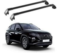 KDZDJH Baca Coche para Hyundai New Tucson NX4 2021 2022 2023 2024 Viaje Accesorios Techo Portaequipajes Barras Techo Ajustables Coche Riel Superior,A-Black