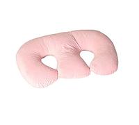 KEAAN Almohada de lactancia multifuncional para gemelos, almohada de lactancia materna para mujeres embarazadas, lavable a máquina, tela de algodón doble almohada de apoyo, gris