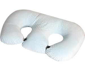 KEAAN Almohada de lactancia multifuncional para gemelos, almohada de lactancia materna para mujeres embarazadas, lavable a máquina, tela de algodón doble almohada de apoyo, gris