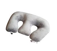 KEAAN Almohada de lactancia multifuncional para gemelos, almohada de lactancia para mujeres embarazadas, lavable a máquina, almohada de apoyo doble, color gris