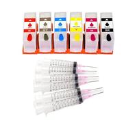 KEAAN Cartucho de Tinta Recargable de 6 Colores 378xl 478xl con Chip de reinicio automático Compatible con impresoras EP-Son Expression xp-15000 xp-15010 xp-15080 (Color : with syring)