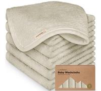 KeaBabies 6-Pack de Toallitas de Bambú Orgánico para Bebés - Toallitas Suaves de Bambú, Toallas para Bebés Orgánicas, Niños, Toallas para Bebés, Toallitas de Algodón, Toallitas Faciales (Stone)